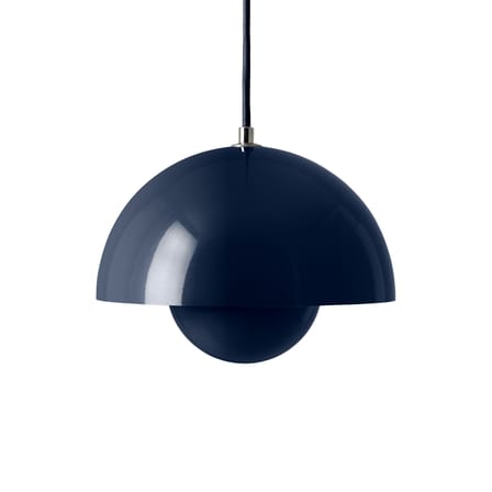 Suspension Flowerpot VP1 métal bleu / Ø 23 cm - By Verner Panton, 1968 - &tradition