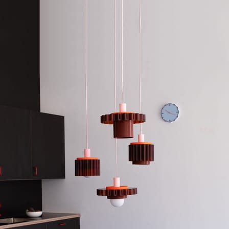 Suspension Gigi Siena marron n° 4 / Ø 18 x H 21 cm - Plastique recyclé, fabriqué en France - Warren & Laetitia