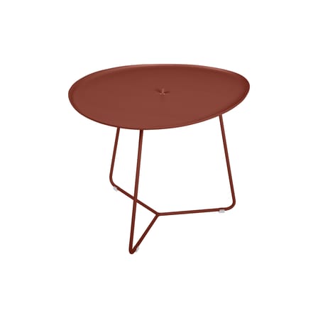 Table basse Cocotte métal rouge marron / L 55 x H 43,5 cm - Plateau amovible - Fermob