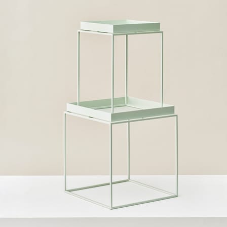 Table d'appoint Tray métal vert / 40 x 40 x H 44 cm - Hay