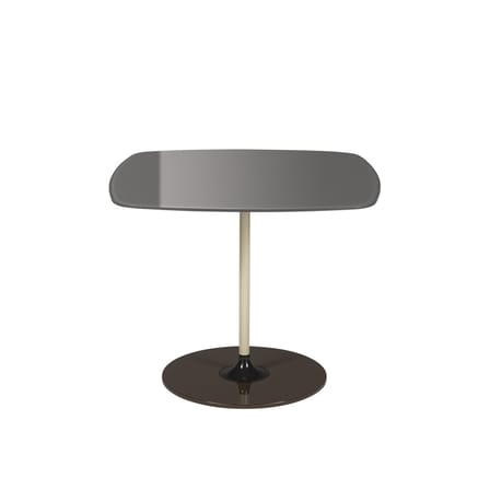 Tavolino d'appoggio Thierry vetro grigio / 50 x 50 x H 40 cm - Vetro - Kartell