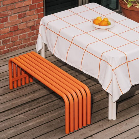 Banc Nokk métal orange / L 114 cm - NOO.MA