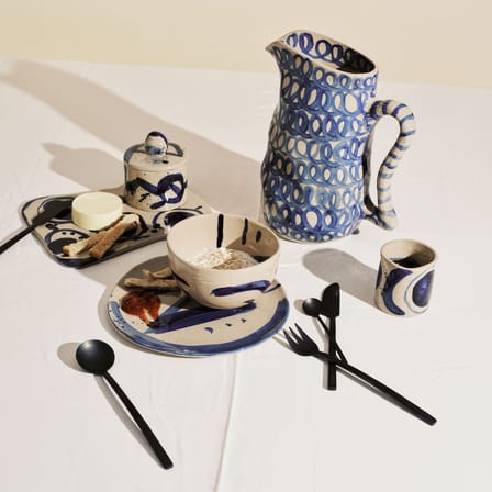 Boîte Sophia 01 céramique bleu / Ø 9 x H 10.5 cm - Serax