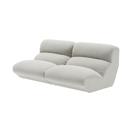 Canapé 2 places Hi Lo - Configuration A tissu beige / L 220 cm - Modulable - &tradition