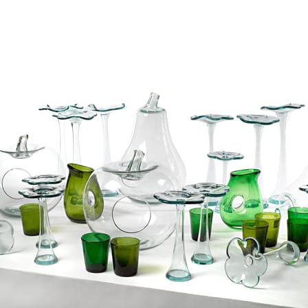 Carafe Jug with hole verre vert / 1 Litre - Pols Potten