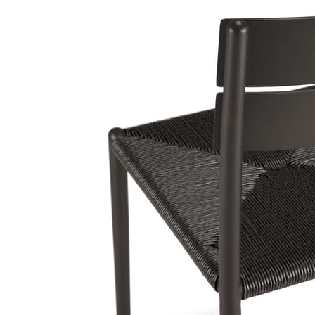 Chaise Elin métal marron / Assise corde - Ethnicraft