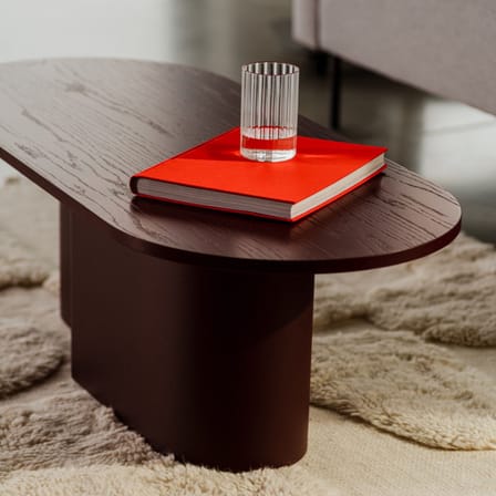 Looi Coffee table wood red / 115 x 50 x H 37 cm - NOO.MA
