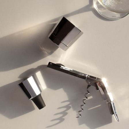 Coffret sommelier Eugenia / Tire-bouchon + 2 bouchons pour vin et champagne - Alessi