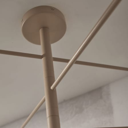 Deckenleuchte Izmir metall beige / Verstellbare Arme & ausrichtbare Lampenschirme - L 124 cm - It's about Romi