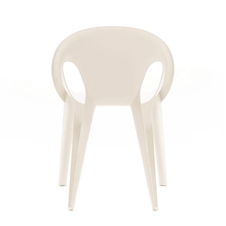 Fauteuil empilable Bell plastique blanc / Polypropylène recyclé (éco-conçu) - Konstantin Grcic, 2020 - Magis