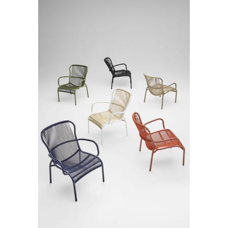 Fauteuil lounge empilable Loop Lounge / Corde polypropylène tissée main - Vincent Sheppard