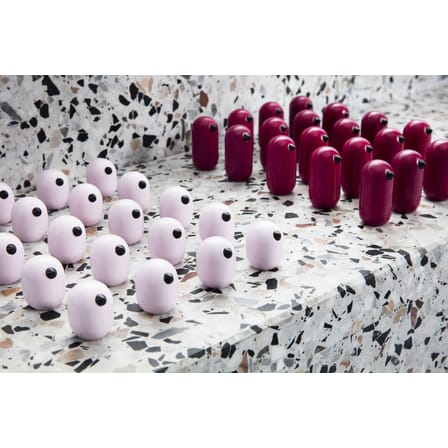 Little Bird Figurine wood pink H 3 x Ø 2,5 cm - Normann Copenhagen