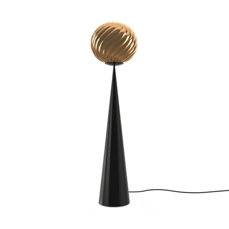 Whirl Cone Fat Floor lamp plastic material gold / LED - Ø 45 cm - Tom Dixon