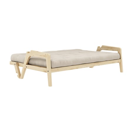 Schlafcouch Grab holz beige / L 204 cm - 3-Sitzer - KARUP