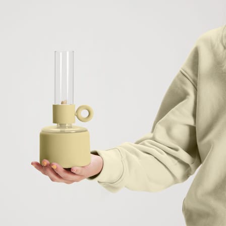Lampe à huile Flamtastique XS jaune / H 22,5 cm - Indoor - Fatboy