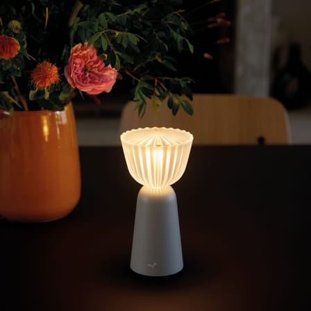 Lampe extérieur sans fil rechargeable Swiing LED métal beige / H 20 cm - Fermob