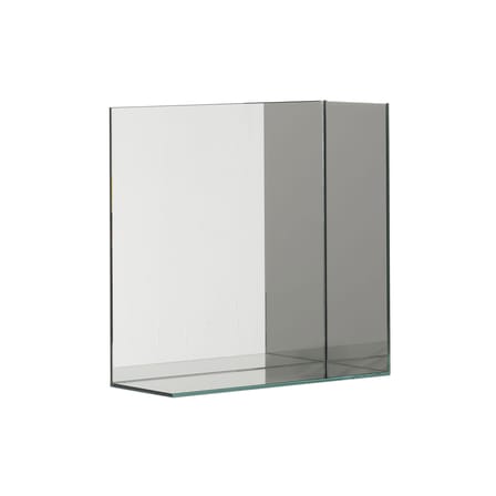 Miroir mural Narciso Small / Etagère - 35 x 35 x P 22,5 cm - Mogg