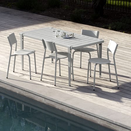 Pied avec fixation étau OUTDOOR métal gris / H 75 cm - Pour créer table d'extérieur - TIPTOE