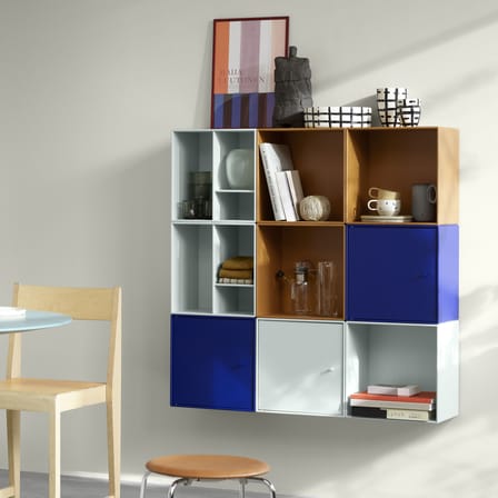 Rangement mural Montana Mini 1001 bois blanc / Ouvert - 35 x 35 x P 25 cm - MONTANA