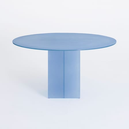 Simoon 05 Round table glass blue / Ø 140 x H 74 cm - Recycled - Glas Italia
