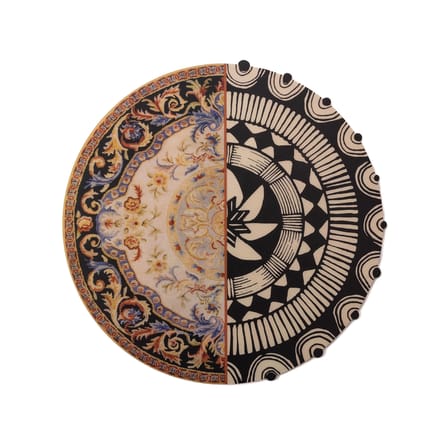Set de table Hybrid - Walatah plastique multicolore noir / PVC - Ø 37 cm - Seletti