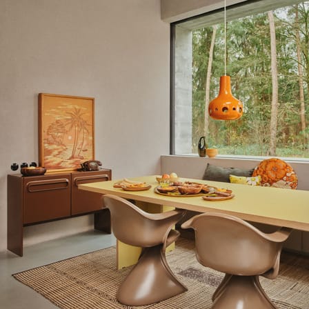 Suspension Dangle céramique orange / Ø 24 x H 31.5 cm - HK LIVING