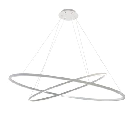 Suspension Ellisse Double LED métal blanc / Ø 135 cm - Nemo