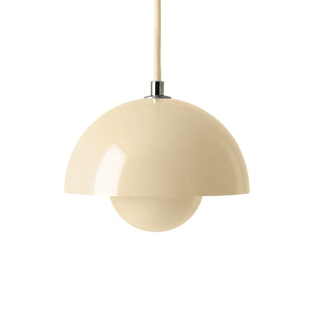 Suspension Flowerpot VP10 métal beige / Ø16 cm - By Verner Panton, 1968 - &tradition