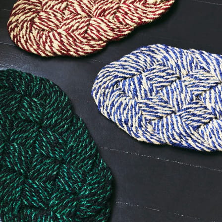 Paillasson Swirl Coco vert / 40 x 80 cm - Hay