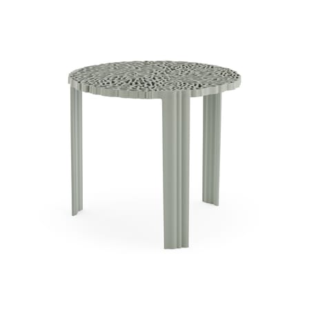 Table basse T-Table Alto plastique vert / Ø 50 x H 44 cm - Kartell