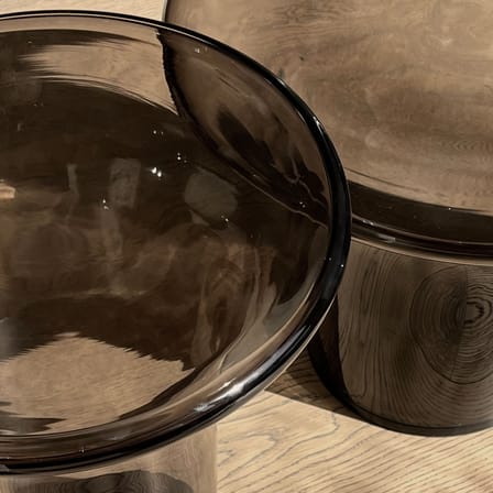 Table d'appoint Trumpet Tall verre marron / Ø 35 x H 40 cm - 101 COPENHAGEN
