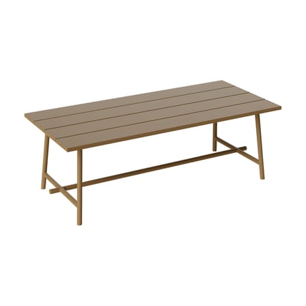 Table rectangulaire Fred's métal marron / 220 x 100 cm - 6 à 8 personnes - Fatboy