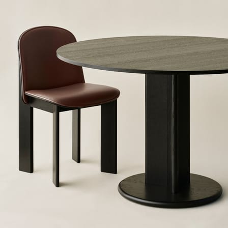 Table ronde Chisel 29 bois noir / Ø 120 cm - Pied central - Hay