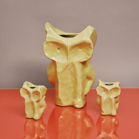 Vase After Midnight Owl  céramique jaune / Small - H 23 cm - Serax
