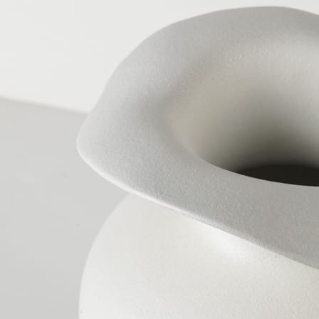 Vase Florentina Small céramique blanc / Ø 16 x H 22,5 cm - BROSTE COPENHAGEN