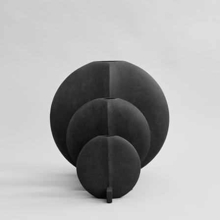 Vase Guggenheim Small céramique noir / Ø 23 cm - 101 COPENHAGEN