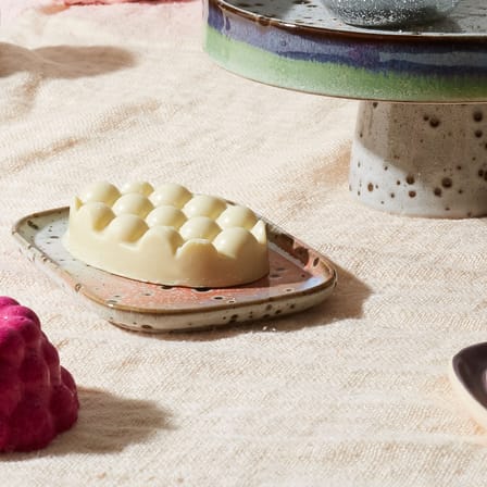 Set de 2 assiettes à dessert 70s ceramics / Petit plateau - 14,5 x 10,5 cm - HK LIVING