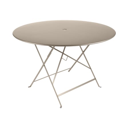 Bistro Foldable table metal beige Ø 117 cm - 6/8 persons - Fermob