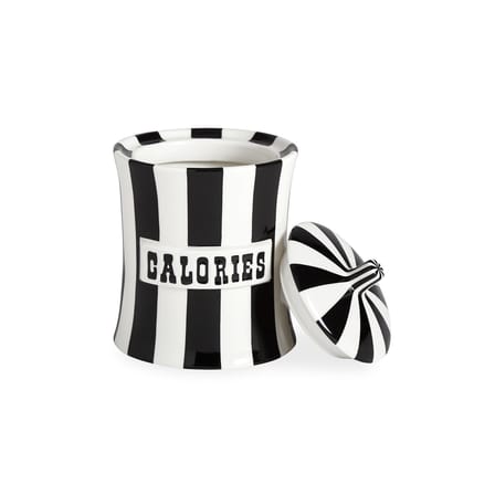 Boîte Vice - CALORIES céramique noir / Ø 13 x H 17 cm - Jonathan Adler