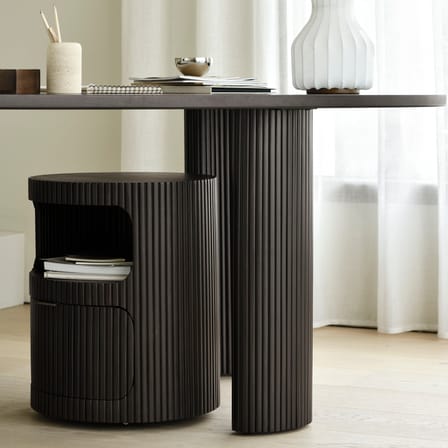 Bureau Boomerang bois marron / 200 x 100 cm - Acajou massif - Ethnicraft