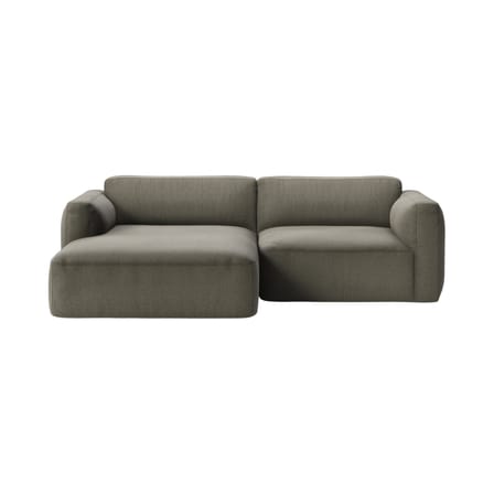 Canapé d'angle Develius C tissu vert / 3 places - L 220 cm / Dormeuse gauche - &tradition
