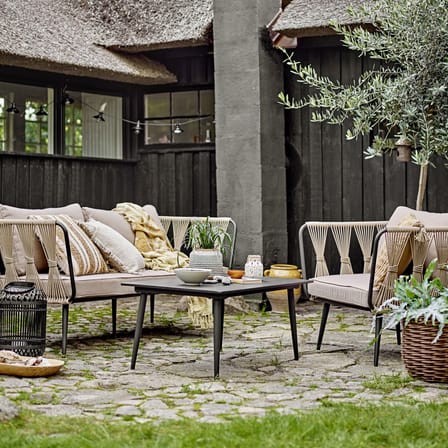 Canapé de jardin 2 places Pavone / L 174 cm - Corde polyester tissée main - Bloomingville