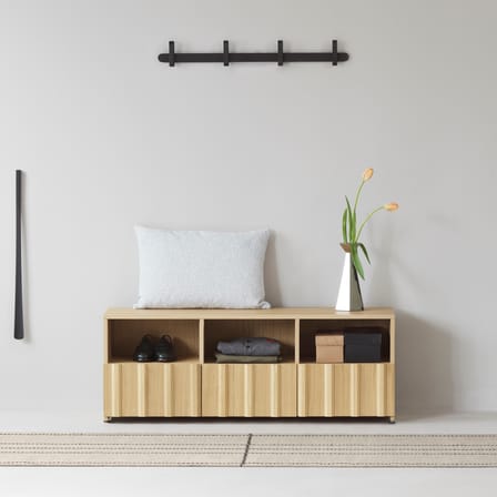 Buffet bas Rib bois noir / L 120 x P 38 x H 44 cm - Normann Copenhagen