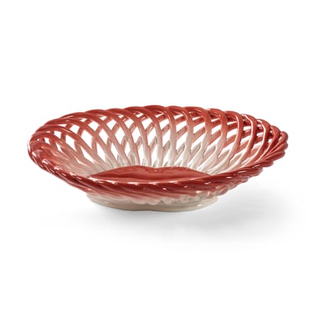 Corbeille Salvador céramique rouge / 27 x 22 cm - Serax