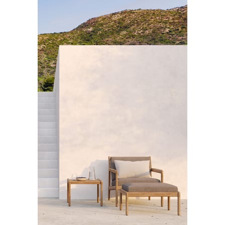 Couchtisch Jack Outdoor textil holz natur / 54 x 54 cm - Teakholz - Ethnicraft