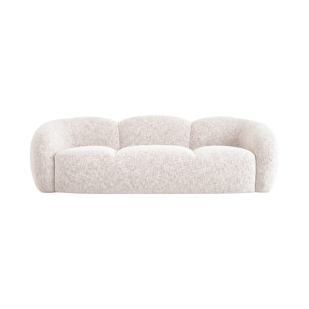 Canapé droit Dulcia tissu beige / 3 places - L 231 cm - NV GALLERY