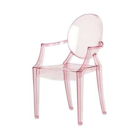 Fauteuil enfant Lou Lou Ghost plastique rose - Kartell