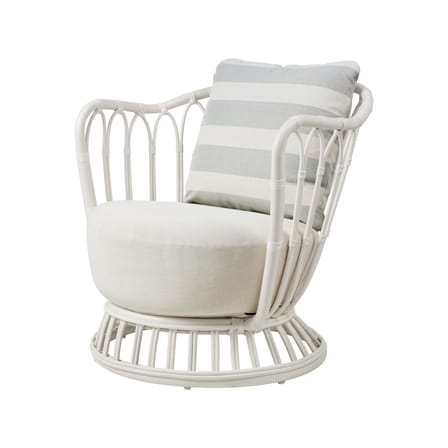 Fauteuil rembourré Grace Outdoor tissu Fauteuil rembourré Grace Outdoor tissu / Tressage polyéthylène - Gubi