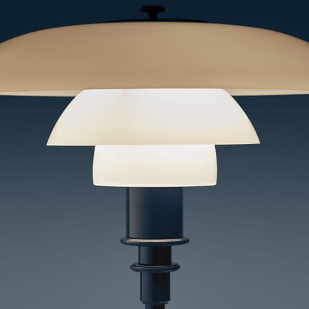 Lampada da tavolo PH 3/2 vetro blu / Ristampa del 1926 - Louis Poulsen