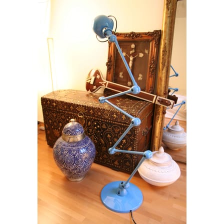 Lampadaire Loft Zigzag métal rouge / 6 bras - H max 240 cm - Jieldé